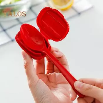 1 компл. ложка для фруктов, удобная ручка для перемешивания, длинная ручка, прочная кухонная посуда, десертная ложка для фруктов, товары для дома чёрный