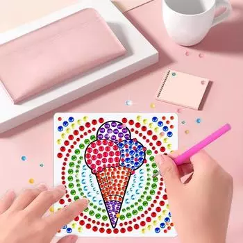 1 компл. наклейка с алмазной живописью креативный DIY узор мороженого набор наклеек со стразами для домашнего декора стены Sets