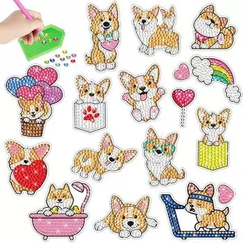 1 компл. наклейка с алмазной живописью сверкающий мультяшный узор DIY набор наклеек со стразами ремесло для детей и взрослых A