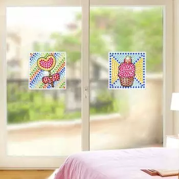1 компл. наклейка с алмазной живописью сверкающий милый мультфильм DIY набор наклеек со стразами для украшения стен дома