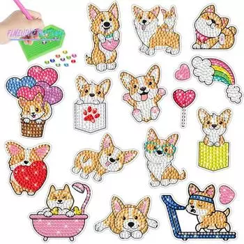 1 компл. наклейка с алмазной живописью сверкающий мультяшный узор DIY набор наклеек со стразами ремесло для детей и взрослых A