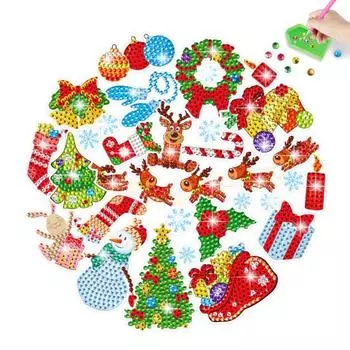 1 компл. наклейки с алмазной живописью DIY мультфильм рождественские наклейки ремесла для чехла для телефона украшение для рюкзака с чашкой