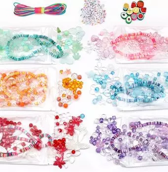 1 компл./пакет, волшебные бусины в стиле барокко из полимерной глины, браслет «сделай сам», ожерелье, сумка, подвесные ювелирные аксессуары 4*7/6*1mm 1set/bag