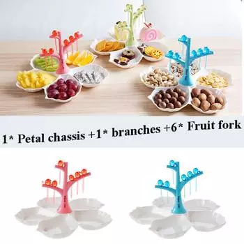 1 компл., поднос с фруктами из пшеничной соломы, новогодний поднос с фруктами, разделенная тарелка с сухофруктами, подарочная тарелка с фруктами, поднос с фруктами розовый