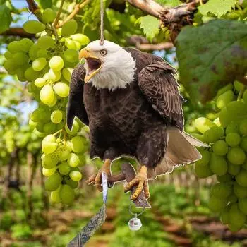 1 компл.. Подвеска в виде совы. Эффективный репеллент от птиц. Двусторонний орнамент с принтом совы для окон в саду, патио. D