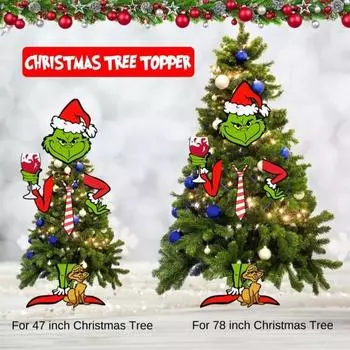 1 компл. Рождественские зеленые волосы, украшение в виде эльфа, отдельное лицо, рука, нога, многоразовая бумага, макет сцены в помещении, топпер для рождественской елки, праздничный декор, орнамент, подарок для вечеринки A