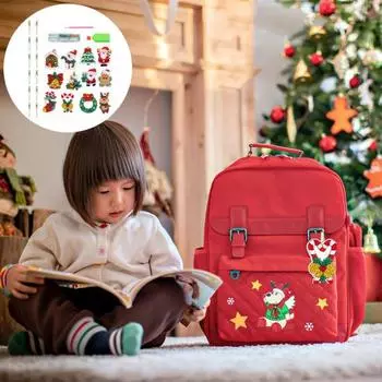 1 компл. Рождественский брелок с бриллиантовой картиной, простой в эксплуатации, изысканный узор, брелок «сделай сам», для праздничной вечеринки