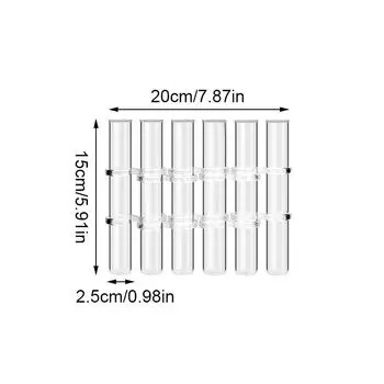 1 компл. стеклянная ваза с цветочным рисунком, ваза для гидропоники, ваза для пробирки, украшение для дома в скандинавском стиле S-6PCS
