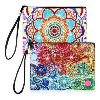 1 компл. Сумочка с алмазной росписью Красивый узор Изысканный кошелек для алмазной живописи «сделай сам» A