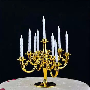 1 компл. Свечи и подсвечник, день рождения, торт, подсвечники, топперы, декор