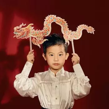 1 компл.. Танец дракона, игрушка, материал, сумка, китайский лунный Новый год, дракон, художественные поделки, детские игрушки, украшения, фестиваль лодок-драконов, детский сад, материал «сделай сам»