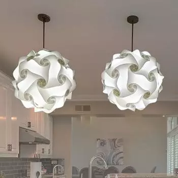 1 компл. в скандинавском стиле, комплект абажуров для самостоятельного изготовления, головоломка, дизайн, абажур, игрушка, легко собрать, пластиковый абажур, украшение комнаты 30cm королевский синий