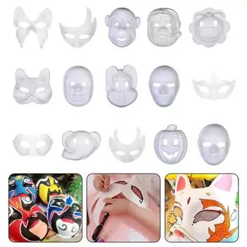 1 компл. вечерние маска из бумажной массы DIY живопись маскарад в форме животного маскарад для карнавальных вечеринок сувениры K