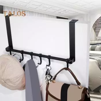 1 компл. вешалка для шляп, место для хранения подвижных предметов, алюминиевые прочные аксессуары для ванной комнаты и кухни, дверная вешалка, принадлежности для ванной комнаты серебряный