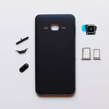1 компл. задняя дверная рамка аккумулятора для Samsung Galaxy A5 2015 A500 A5000 + держатель слота для SIM-карты + домашний объем темно-синий