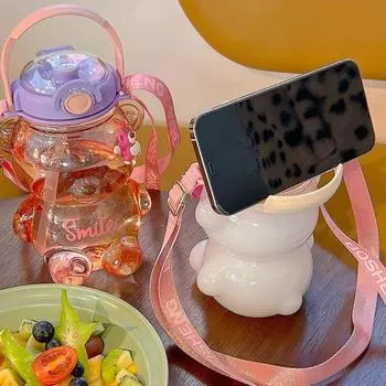 1 комплект 1000 мл/1400 мл бутылка для воды переворачивающаяся крышка большая емкость PP прозрачный пищевой кувшин для питья для дома M кофейный