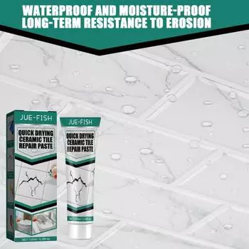1 комплект, 100 мл паста для ремонта плитки, сильная вязкость, быстросохнущая, устойчивая к падениям, защита от трещин, безвредный водонепроницаемый крем для ремонта стен для дома белый
