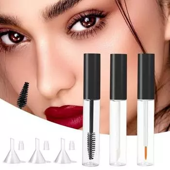 1 комплект, 10 мл, пустая бутылка для туши, многоразовый контейнер для косметики с кисточкой, компактный набор пустых бутылок для дома
