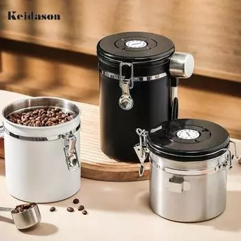1 комплект, 1200/1500/1800 мл, практичная герметичная банка из нержавеющей стали большой емкости, герметичная банка для чая, муки, сахара, герметичная банка для кофе, кухонный гаджет 1200ml серебряный