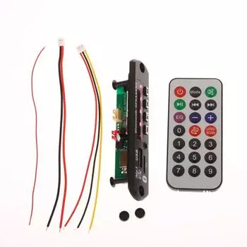 1 Комплект 12 В Беспроводной Bluetooth 5.0 120 Вт Усилитель MP3-плеер Плата декодера Автомобильная аудиосистема USB TF FM Радио Запись Звонок Для динамика Onesize