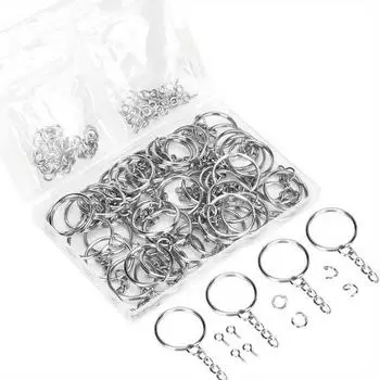 1 комплект/150 шт. Набор колец для ключей для рукоделия и изготовления ювелирных изделий, фурнитура для изготовления брелоков 150pcs