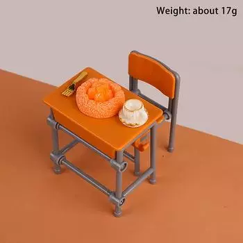 1 комплект 1:12 кукольных аксессуаров Миниатюрные столы, стулья, модель, украшение для класса, игрушка, еда, столовая посуда, орнамент as the picture