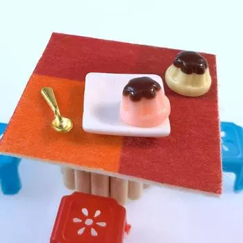 1 комплект 1:12 Кукольный Миниатюрный Фруктовый Пудинг С Ложкой Имитация Еды Модель