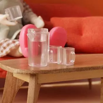 1 комплект 1:12 Мини-чайник для кукольного домика, устойчивый к падениям, удобный и сенсорный, чашка для воды, аксессуар для микроландшафта