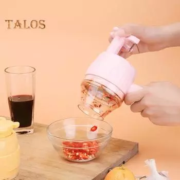 1 комплект, 200 мл, 6-в-1, электрическая беспроводная овощерезка, мини-ручная машина для чеснока, овощерезка, овощерезка типа C, зарядный измельчитель овощей для кухонного гаджета светло-фиолетовый