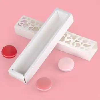 1 комплект/20 шт. Белая выдолбленная упаковочная коробка для пирожных макарун, коробка для десертов, коробка для шоколада, коробка для выпечки, коробка для конфет, вмещает 10 шт. 20pcs