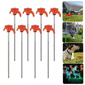 1 комплект 20 см вкручивающихся колышков для палатки с сумкой для хранения Puller Heavy Duty