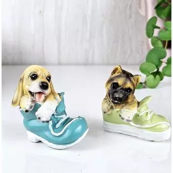 1 комплект (2 куска) Миниатюрные фигурки собак | Декоративный экспонат | Подарок для него/нее, на День матери, для дома, спальни