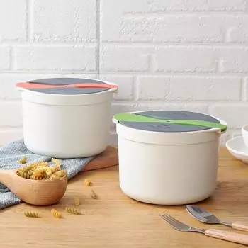 1 комплект, 2 л, пластиковая пароварка для риса, большая емкость, практичная микроволновая печь, кастрюля, контейнер для обеда зелёный