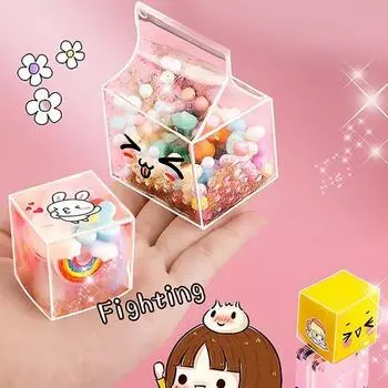 1 комплект, 300 см, нано-лента, пузырьковая игрушка с соломенной подвеской, наклейка, надувной пинцет, клей, забавное снятие стресса, сделай сам, набор игрушек для рукоделия, подарок для детей Gift