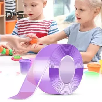 1 комплект 300 см нанометровой ленты с пузырьками и аксессуарами для снятия стресса эластичная двухсторонняя лента для выдувания пузырей DIY поделки игрушки для малышей мальчиков синий