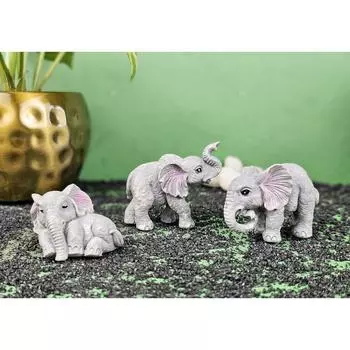 1 комплект (3 куска) Миниатюрные фигурки слонов | Декоративный экспонат | Подарок для него/нее, на День матери, для дома, спальни