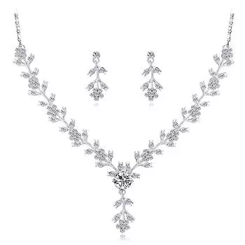 1 комплект/3 шт. (Колье + Серьги) Женский элегантный комплект ювелирных изделий, новый свадебный костюм, модное высококлассное темпераментное ожерелье, серьги, комплект из двух предметов.
