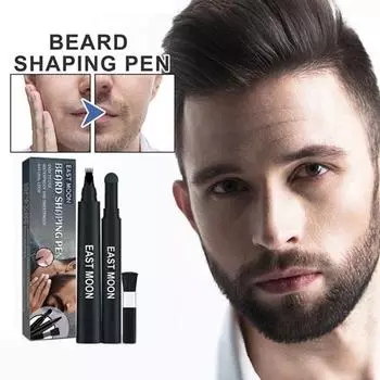 1 комплект, 3 в 1, долговечный, водонепроницаемый, устойчивый к поту, наполнитель для карандашей для бороды, мужской наполнитель для карандашей для бороды, набор кистей для пудры, аксессуары для макияжа чёрный