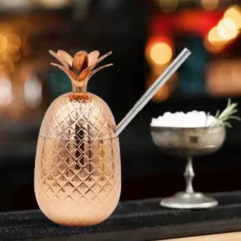 1 комплект, 450 мл, прочный многофункциональный барный инструмент, креативные чашки для сока, пива, ананаса для золотистый