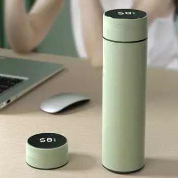 1 комплект, 480 мл изолированная бутылка, большая емкость, герметичная, хорошая герметичность, светодиодный дисплей, температура, разделение воды, чая, умная термочашка, товары для дома 480ml фиолетовый