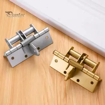 1 комплект 4 дюйма прочный невидимый железный автоматический пружинный шарнир износостойкий деревянный дверной пружинный доводчик для мебели серебряный