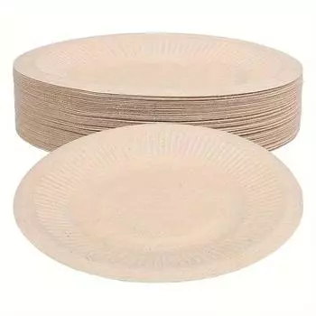 1 комплект/50 шт. Круглая обеденная тарелка, 50 шт. 8-дюймовая одноразовая обеденная тарелка, десертная обеденная тарелка, обеденная тарелка для закусок на свадебный торт Pack of 50