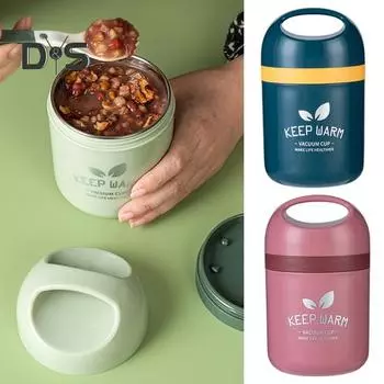 1 комплект, 550 мл, герметичная чашка для завтрака, удобная ручка, удобная колба для супа для студентов синий