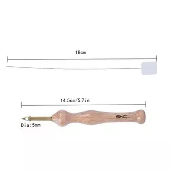 1 комплект 5 мм ручка для вязания и вышивки деревянная ручка ткачество многоцелевой пробойник игла нитевдеватель набор DIY инструмент швейные принадлежности