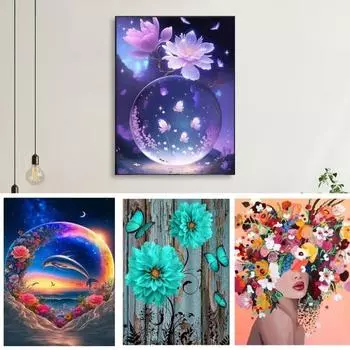 1 комплект 5D DIY набор для рисования стразами легкий забавный декоративный экологически чистый горный хрусталь рисунок домашний подарочный набор B