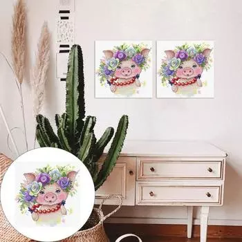 1 комплект 5D горный хрусталь набор для рисования свиньи DIY домашний декор уникальный экологически чистый ПВХ тонкая работа горный хрусталь рисунок