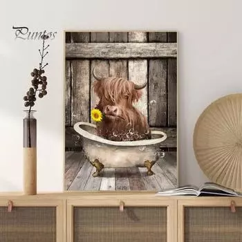 1 комплект 5D комплект алмазной живописи креативный узор коровы и совы DIY декоративная картина со стразами для домашнего офиса розовый