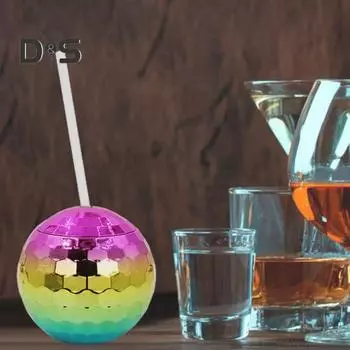 1 комплект, 600 мл пластиковая соломенная чашка с мигающим покрытием, стильная пластиковая шариковая чашка креативной формы разноцветный