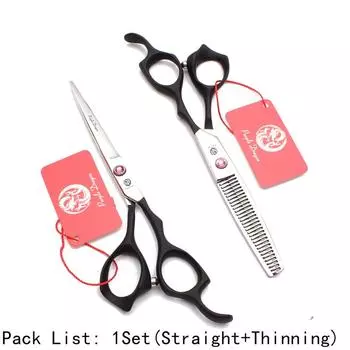 1 комплект 6-дюймовых ножниц из нержавеющей стали, филировочные ножницы, ножницы для домашних животных, ножницы для собак, ножницы для животных, профессиональные ножницы для груминга Z1024