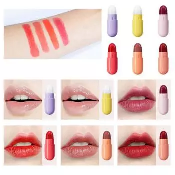 1 комплект, 6 г, нежные женские помады, стойкая косметика для вечеринок, гладкое нанесение, мягкие бархатные матовые мини-блески для губ для студии макияжа A